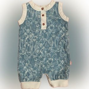 FINN AND EMMA onesie romper girl boy 100% organic cotton 3-6 months